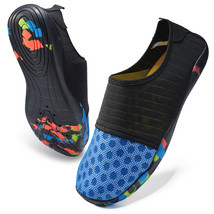 Water Shoes Men and Women Quick Dry Blue and Black Aqua Shoes Beach Vaca... - £13.43 GBP