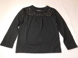 The Children's Place Girl's Long Sleeve T Shirt Black Bling Size XS 4 NWT NEW - $12.86