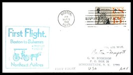 1968 US First Flight Cover - Boston, Massachusetts to Nassau, Bahamas &quot;2... - $2.96