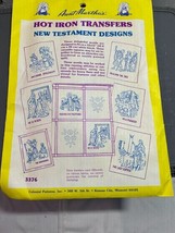 VTG Aunt Martha&#39;s Hot Iron Transfers New Testament Designs 3376 Unopened - £4.58 GBP