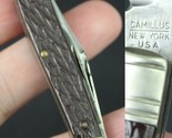vintage pocket knife 1970s-80s CAMILLUS NY USA two blade 21 - £25.95 GBP