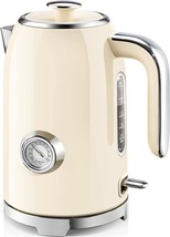 [Beige] Electric Kettle - 57oz Hot Tea Kettle Water Boiler with Thermometer, 150 - £73.94 GBP