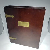 Bombay Hinged Bible Book Memory Wood Box Brass Hinges &amp; Plate Keepsake Bookcase - £38.98 GBP