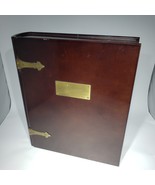 Bombay Hinged Bible Book Memory Wood Box Brass Hinges &amp; Plate Keepsake B... - £38.79 GBP