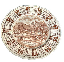 1977 Calendar Plate God Bless Our House Red Alfred Meakin Plate 9&quot; Diameter - £15.53 GBP