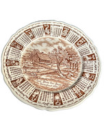 1977 Calendar Plate God Bless Our House Red Alfred Meakin Plate 9&quot; Diameter - £15.44 GBP