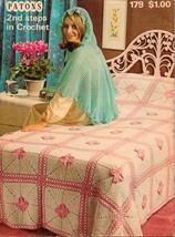 Vtg Crochet Afghan Bathmat Bedspread Shawl Tablecloth Hoodie Tunic Patterns - $12.99