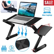 Adjustable Folding Laptop Desk Sofa Bed Computer Table Stand Lap Tray Portable - £42.61 GBP