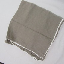 Restoration Hardware Contrast Flange Gray Linen Euro Sham - £31.17 GBP