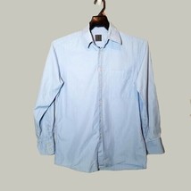 Calvin Klein Mens Button Up Shirt Medium Timeless Style Classic Blue - $14.71
