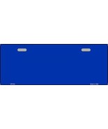 Solid Blue Novelty Metal Half License Plate - £14.34 GBP