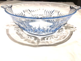 Blue Largo Patt. Handled Bowl 1937-51  Paden City Glass Co. Elegant Depr... - $51.43
