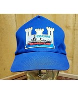 Vintage KC Brand ESSAYONS ARMY CORP Royal Blue Trucker Snapback Adult Ca... - $46.44