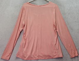 INC International Concept Shirt Top Women XL Salmon Rayon Long Sleeve Ro... - £14.45 GBP
