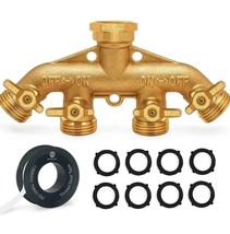 Heavy-Duty Brass 4-Way Garden HoseSplitter, 3/4&quot; Connector  W/Adjustable... - $44.50