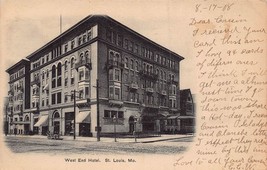 St Louis Missouri~West End HOTEL~1908 Photo Postcard - £5.82 GBP