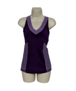 Champion Womens Athletic Tank Top Size XS Purple Shelf Bra V Neck - $279.78 MXN