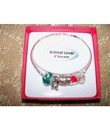Charm Bracelet Animal Cat Lovers Silver 8&quot; Bracelet NEW - £16.72 GBP