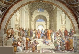 painting    Vintage Wall Art Decor Raphael And Socrates  Printed Canvas Giclee - £7.42 GBP+