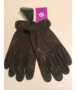 &quot;Sensor Touch&quot; Touchscreen Black L Compatible Leather Gloves by Grandoe ... - £23.31 GBP