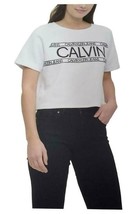 Calvin Klein Jeans Womens French Terry Logo Crop Top, WHITE, XL  - $9.90