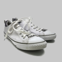 Converse All Star Chuck Taylor White Leather Sneakers Athletic Shoes Junior Sz 5 - £22.18 GBP