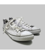 Converse All Star Chuck Taylor White Leather Sneakers Athletic Shoes Jun... - £21.82 GBP