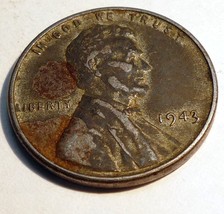 1943 RUTHENIUM Steel Wartime Wheat Penny Coin Genuine  vintage - $14.57