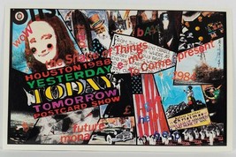 Houston Texas Yesterday Today Tomorrow 1988 Artist John Delulio Postcard R6 - £15.94 GBP