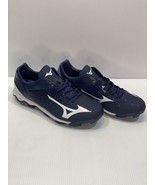 MIZUNO MENS CLEAT BASEBALL SHOE US 12 WAVE SELECT NINE NAVY BLUE WHITE N... - $68.57 CAD