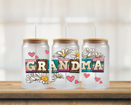 GRANDMA | UV DTF 16oz Glass Can - $75.62 MXN
