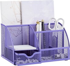 Annova Mesh Desk Organizer Office With 7 Compartments + Drawer/Desk Tidy... - $38.99