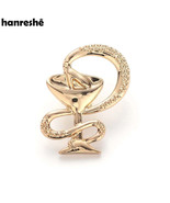 Gold Hygieia Medical Symbol Pin Brooch for Nurses - $41.07 CAD