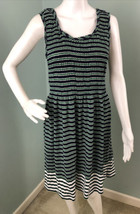 NWT Women&#39;s Max Studio Sleeveless Smocked Striped Dress Sz L Large - £23.21 GBP