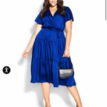 NWT City Chic Tiered Sweetness Maxi Dress - electric blue Size 20 - £70.67 GBP