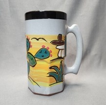 Southwestern Sleeping Mexican Man Cactus Folk Art Beer Mug Stein Tankard... - $24.75