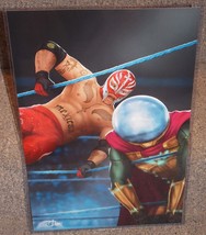 Rey Mysterio vs Mysterio Glossy Art Print 11 x 17 In Hard Plastic Sleeve - £19.86 GBP