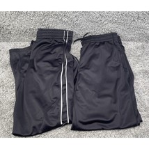 Mens Tek Gear Black Jogger Athletic Pants Elastic Waist Large Bundle Set Of 2 - £18.46 GBP