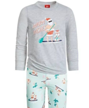 Family Pajamas Matching Kids Tropical Santa Family Pajama Shirt Tea Green 2T-3T - £7.87 GBP