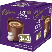2 Pack Cadbury Hot Chocolate 3 in 1, 10 sachets X 30gm - £25.51 GBP