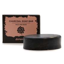 Geranium Charcoal Face &amp; Body Soap Bar - £5.27 GBP