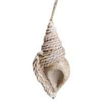 Midwest CBK Brown Burlap Resin Conch Shell Coastal Beach Ornament  NWT - £8.84 GBP