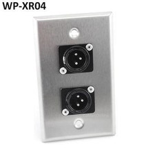 High Quality 2-Port Xlr Male 3-Pin Zinc Alloy Audio Wall Plate - - £18.94 GBP