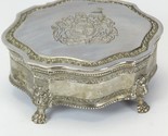Dieuet Mondroit Jewelry Box  Silver Plated Lion Claw Foot 6.25&quot; x 5.25&quot; ... - £15.49 GBP