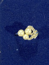 1973 Vintage Avon Faux Pearl Ring In Original Box - £22.04 GBP