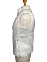Fabletics Women’s White Fur Zip Up Vest Size Small - £11.31 GBP
