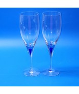 Orrefors Sweden MOUTH BLOWN Intermezzo Blue (BLUE DROP) Claret Glass - P... - £70.74 GBP