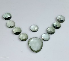 Beautiful 100% Natural Green Amethyst Fancy Cut Layout 23.30 Cts Gemstone A-181 - £27.67 GBP