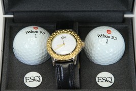 Movado ESQ Women Golf Quartz Watch Wilson TC 1 Balls Tee Ball Holder - $166.59