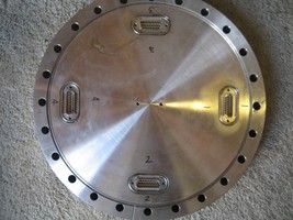 MDC Vacuum 10&quot; OD Flange with 4 Type D 15 Pin Passthrough Connectors RARE - $304.00